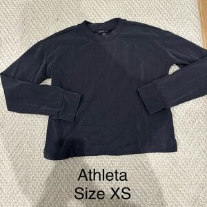 Athleta Charcoal Long Sleeve Tee XS
